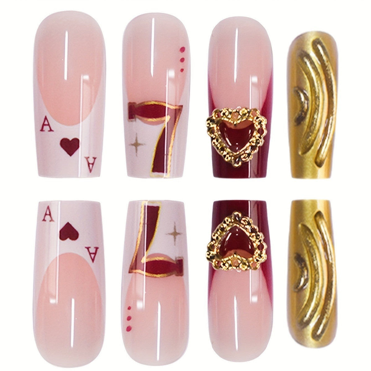 Creative Nail Extensions Inspired by Playing Cards