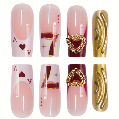 Creative Nail Extensions Inspired by Playing Cards