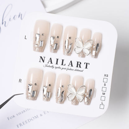 Press-On Nail Kit Featuring Distinctive Bow Patterns