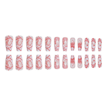 Decorative Press-On Nails with Unique Designs