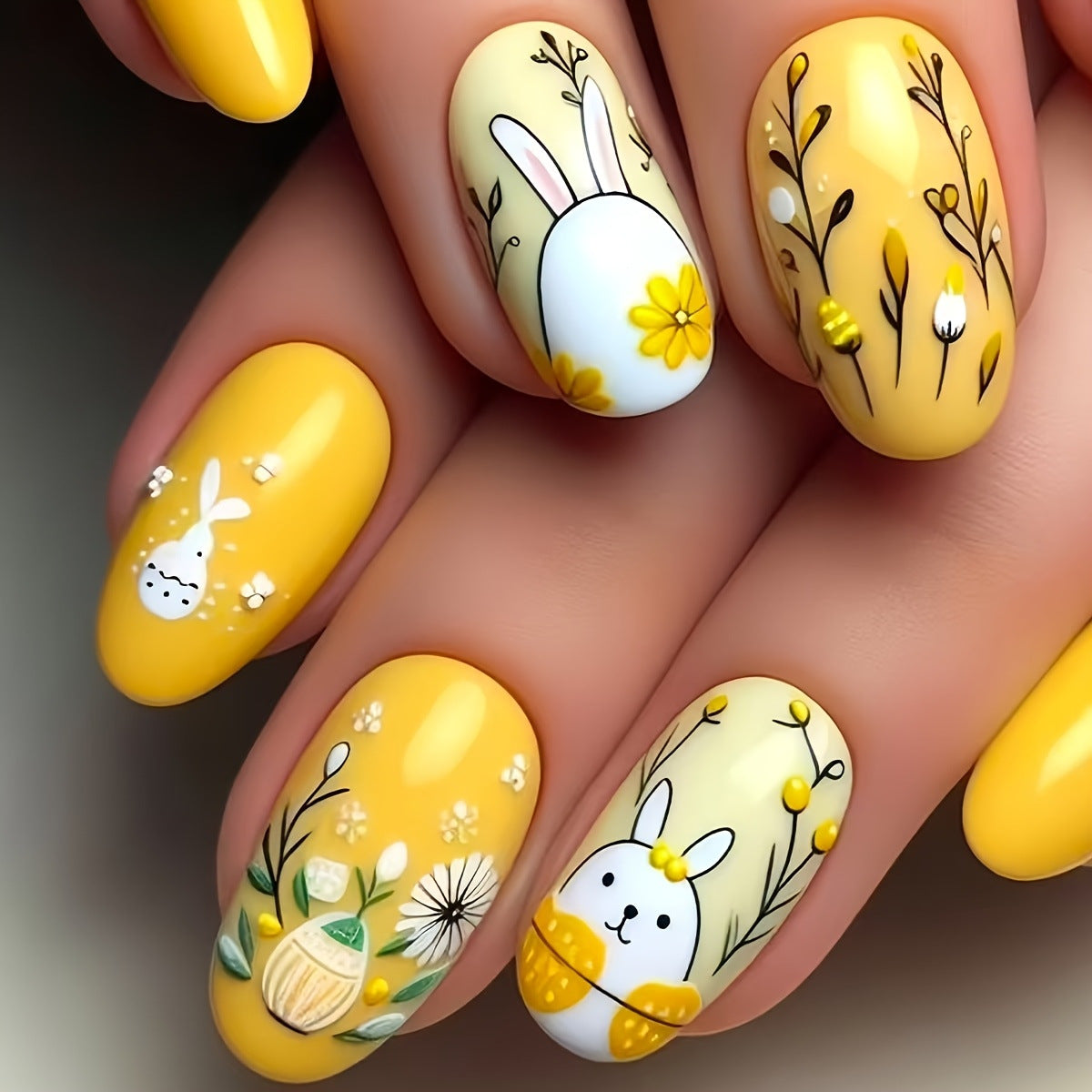 Bunny Design Nail Art Stickers for Easter