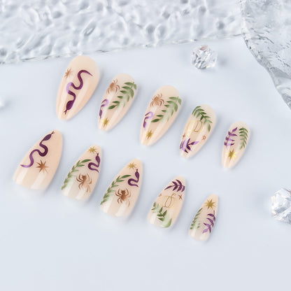 Halloween-Themed Press-On Nail Art Set