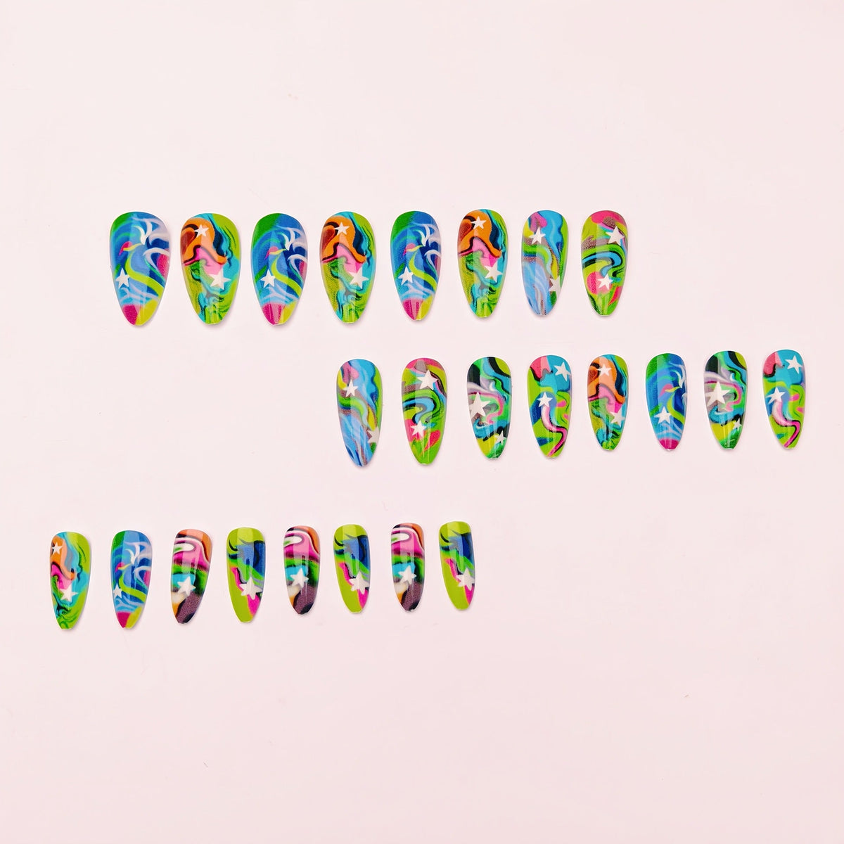 Nail Art Design with Artistic Swirl Pattern