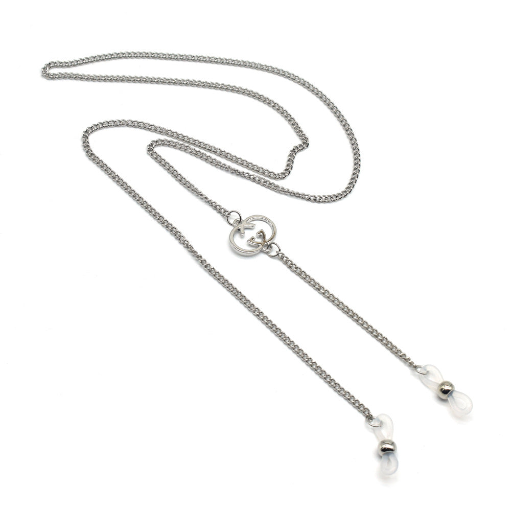 Silver Eyewear Chain with Adjustable Length