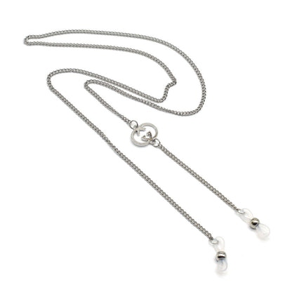 Silver Eyewear Chain with Adjustable Length