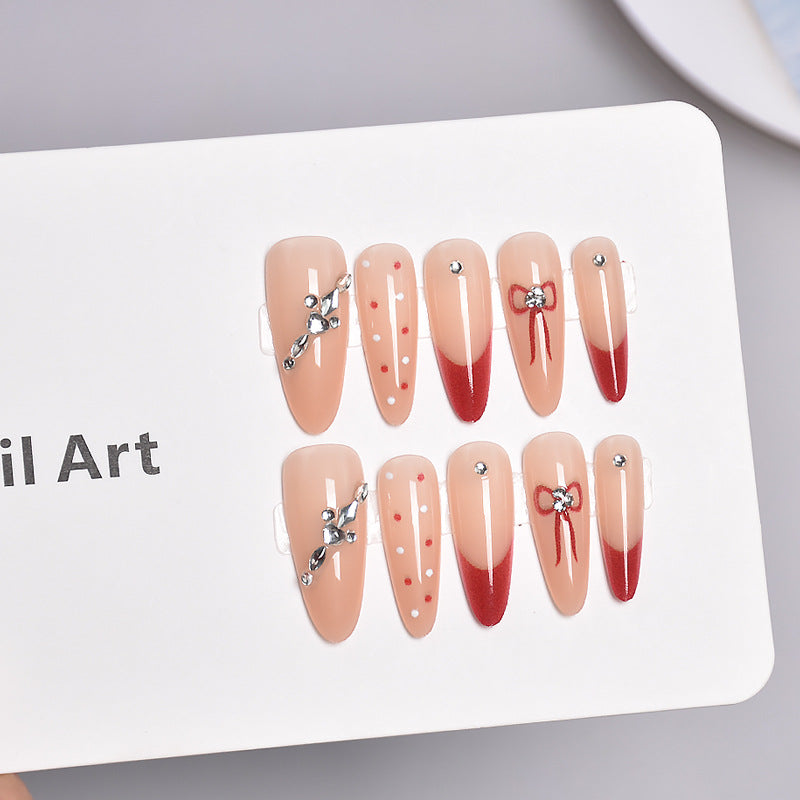 Decorative Pattern Press-On Nail Extensions – Artistic Design