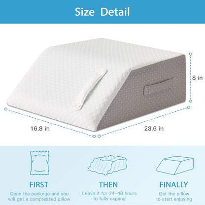 Comfortable Bed Wedge Pillow with Adjustable Height
