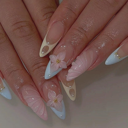 Press-On Nail Art Set with Animal Designs