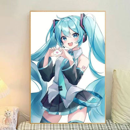 Illustrated Canvas Wall Art Print - Anime Inspired Design