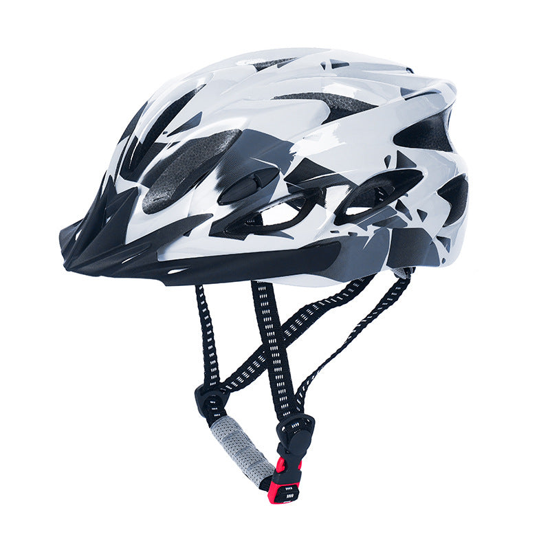 Ventilated Adjustable Cycling Helmet for Road and Mountain with Visor