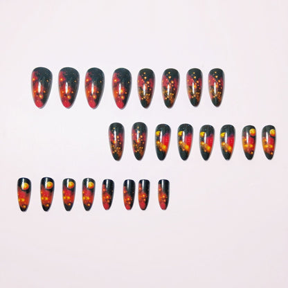 Nail Art Set Inspired by Celestial Galaxy Design
