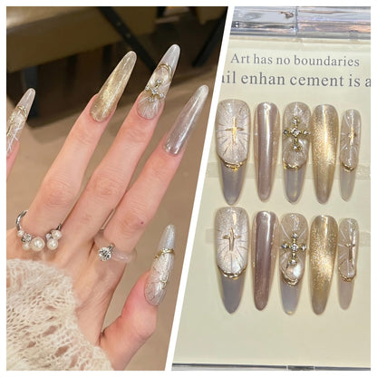 Charming Patterned Press-On Stiletto Nail Set
