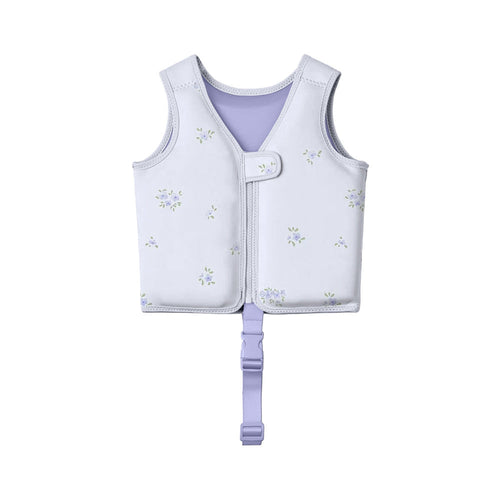 Swim Vest with Adjustable Fit and Floral Pattern