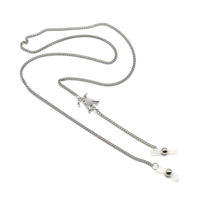 Silver Eyewear Chain with Adjustable Length