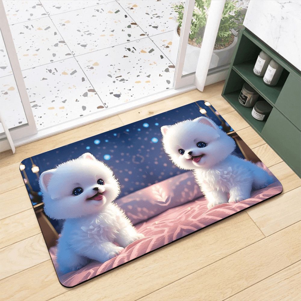 Pomeranian Design Bath Mat - Cute Bathroom Rug