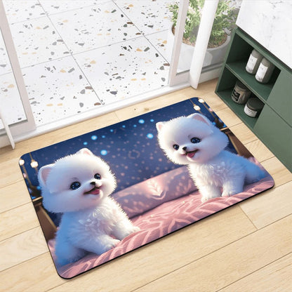 Pomeranian Design Bath Mat - Cute Bathroom Rug