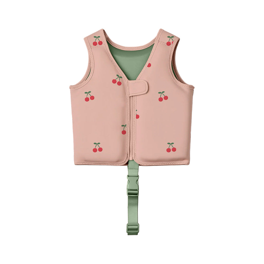 Swim Vest with Adjustable Fit and Floral Pattern