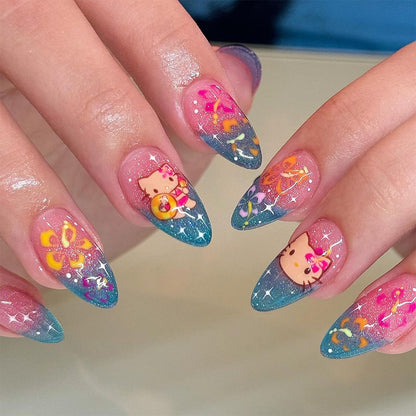 Playful Designed Stiletto Nails for Artistic Style