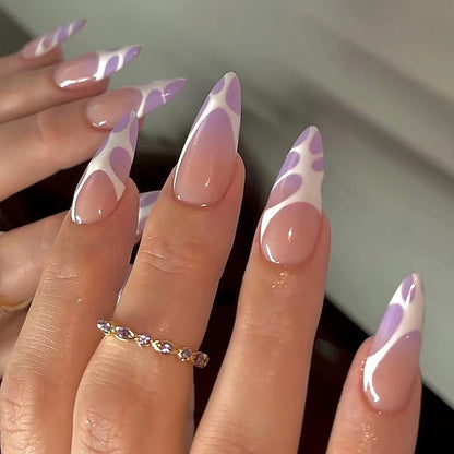 Elegant Patterned Nail Tips for Artistic Designs