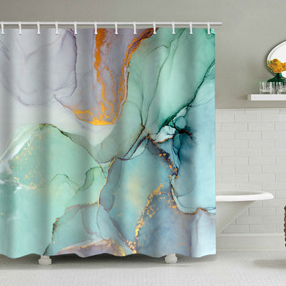 Marble Pattern Shower Curtain in Abstract Design