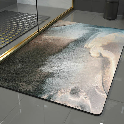 Wave Design Area Rug with Abstract Pattern