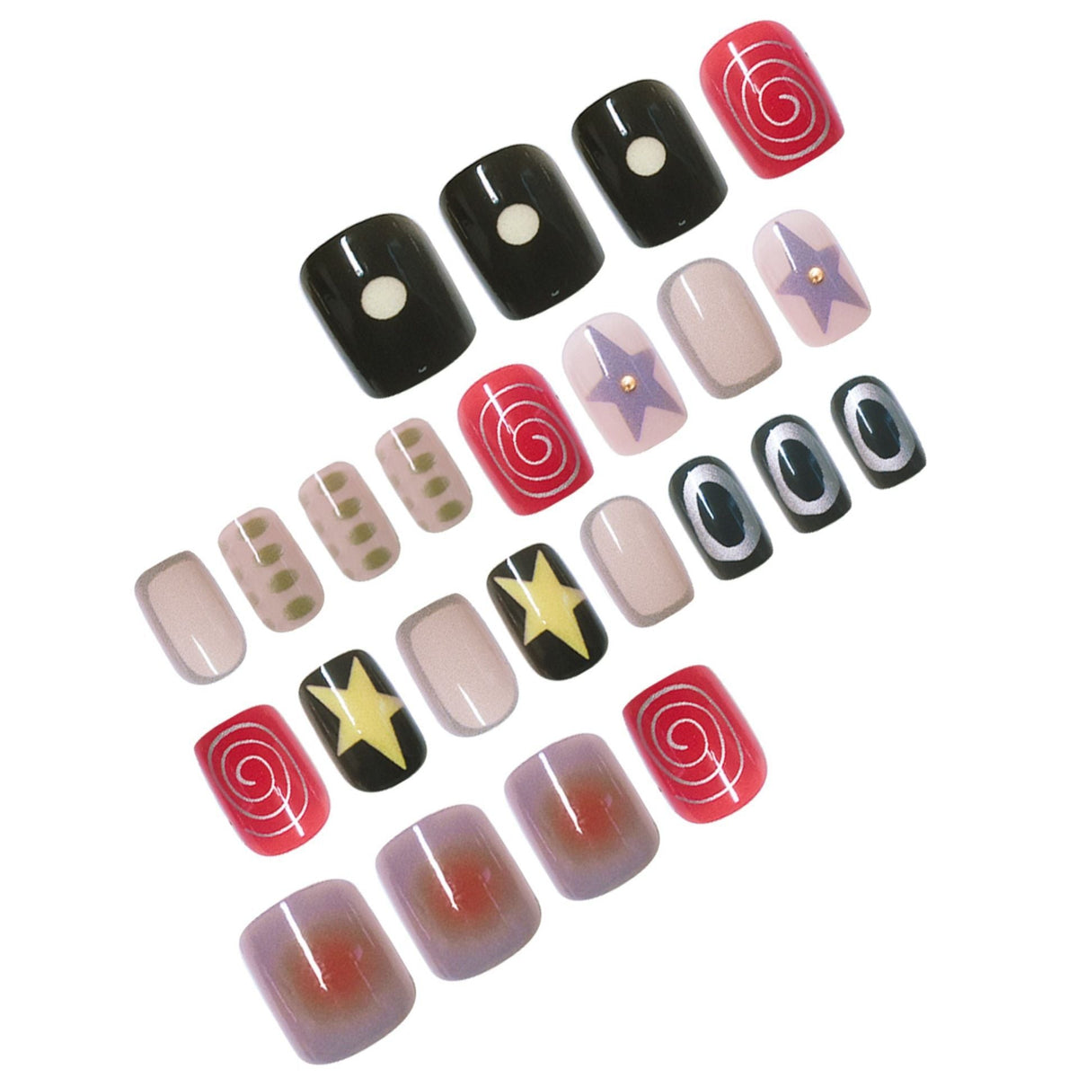 Variety Nail Art Kit Featuring Multiple Designs and Styles