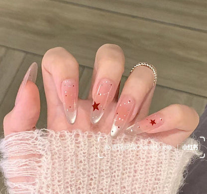Press-On Nail Set with 3D Decorative Design