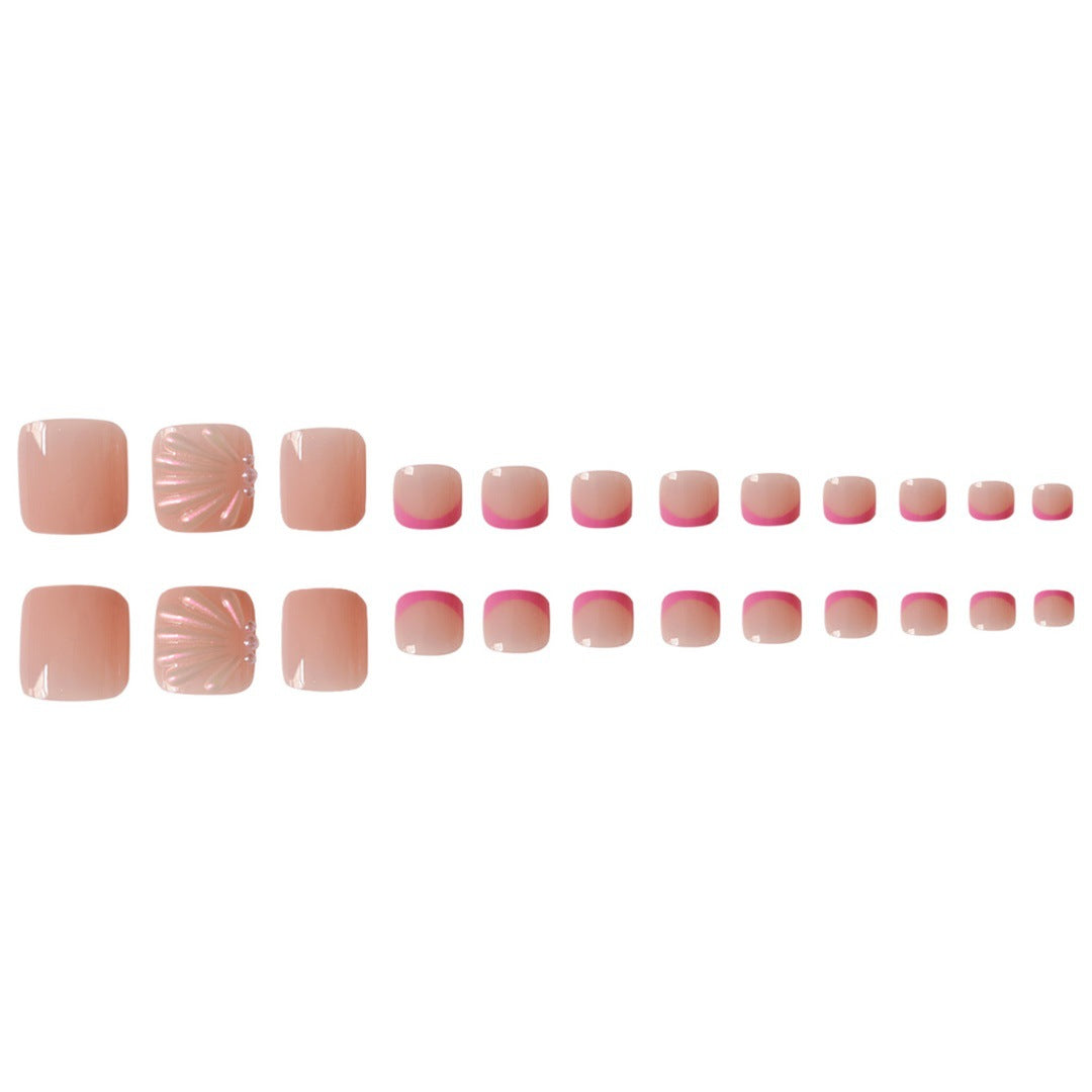 Decorative Press-On Toenails in Various Designs