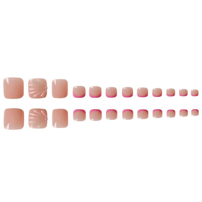 Decorative Press-On Toenails in Various Designs