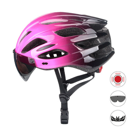 Cycling Helmet with Built-in Visor for Aerodynamic Performance