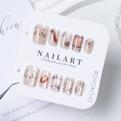 Cute Character Design Press-On Nail Set