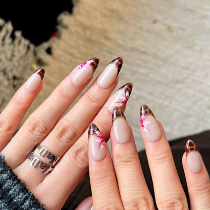 Press-On Nail Art Set with Animal Designs