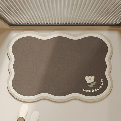 Floral Pattern Bath Mat – Highly Absorbent