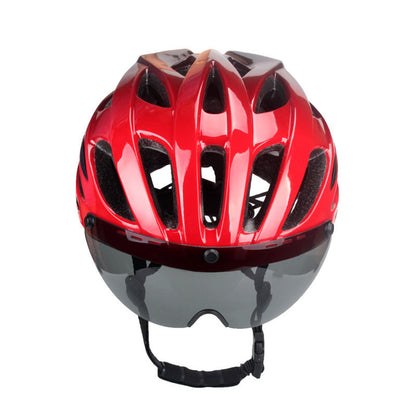 Cycling Helmet with Built-in Visor for Aerodynamic Performance