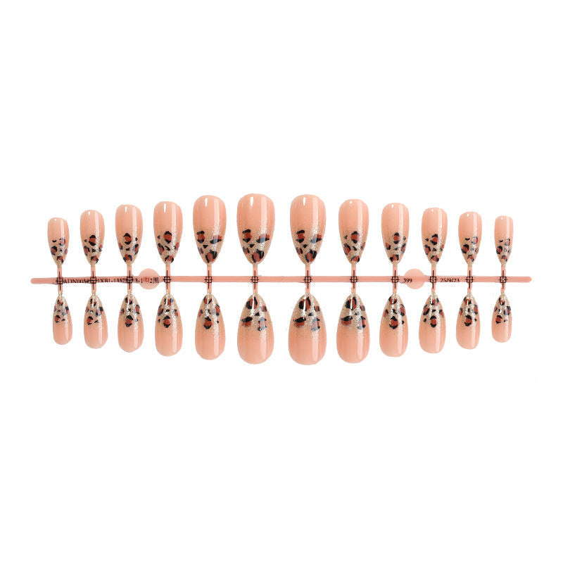 Press-On Nail Set with Artistic Stiletto Design