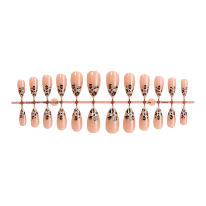 Press-On Nail Set with Artistic Stiletto Design