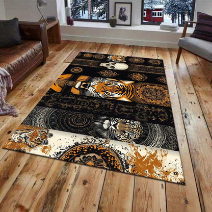 3D Wall Mural of a Tiger Design