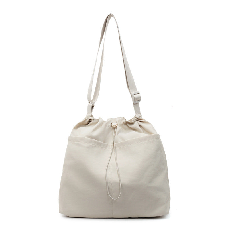 Drawstring Shoulder Bag with Adjustable Strap