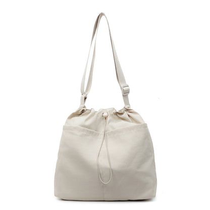 Drawstring Shoulder Bag with Adjustable Strap