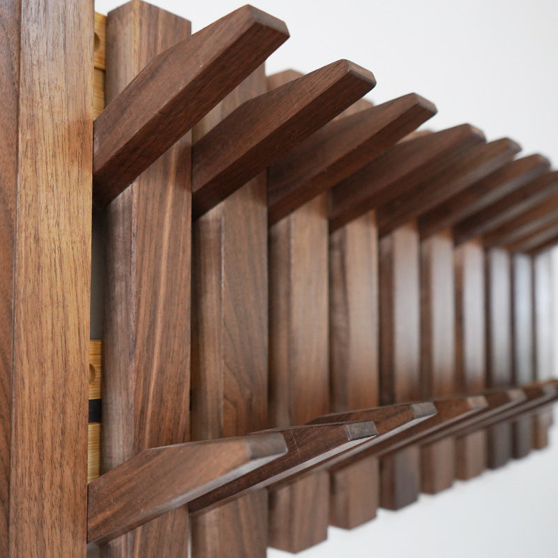 Wall-Mounted Hook Rack with Adjustable Design