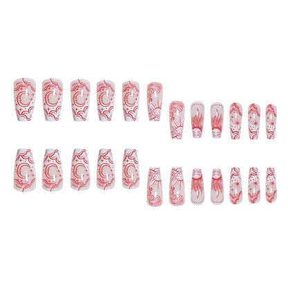 Decorative Press-On Nails with Unique Designs