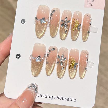 Set of 3D Decorative Press-On Nail Art