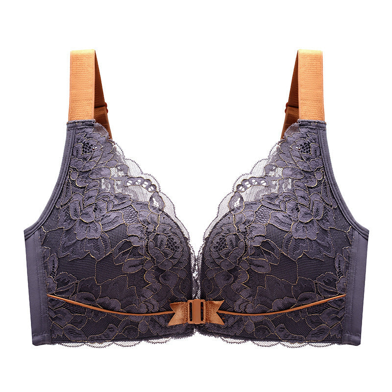 Front Closure Wireless Bra in Amber Color