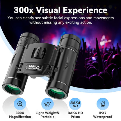 40X Compact Binoculars for Travel and Outdoor Adventures