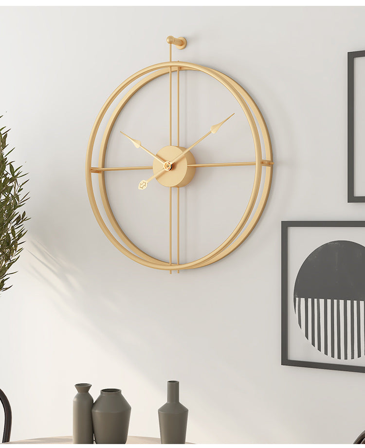 Large 20-Inch Silent Wall Clock in Nordic Minimalist Style