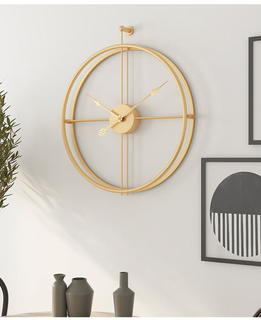 Large 20-Inch Silent Wall Clock in Nordic Minimalist Style