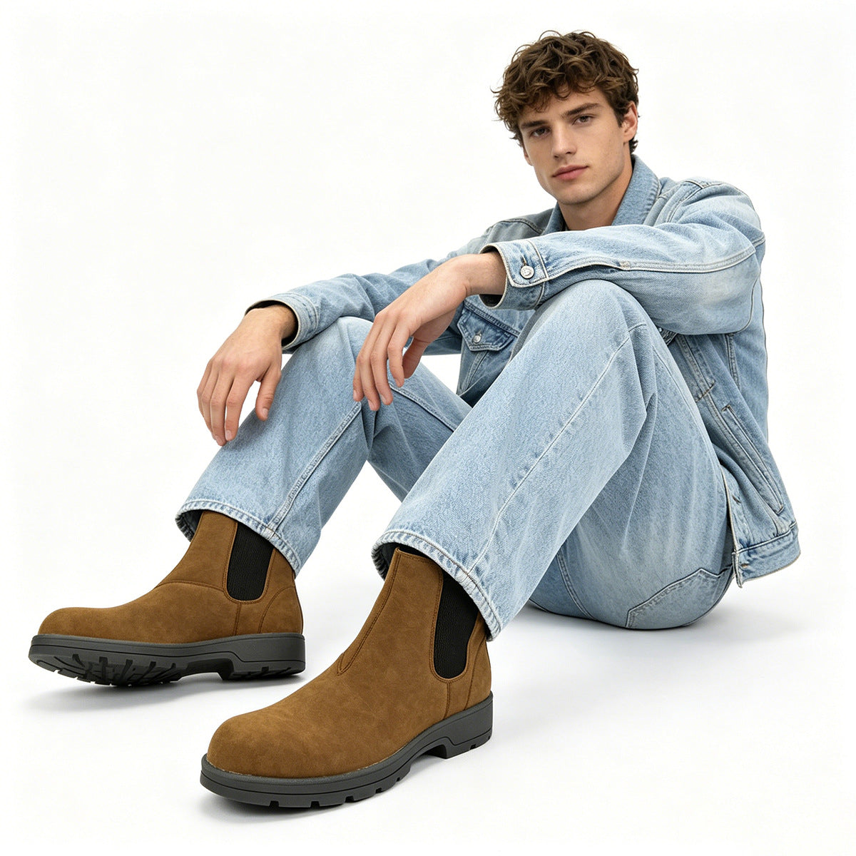 Lightweight Thick Sole Chelsea Boots for Men