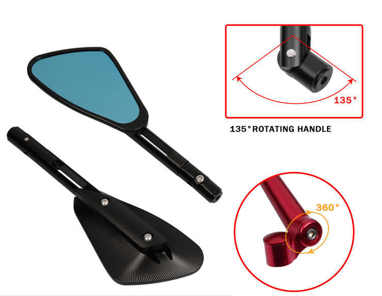 Flexible Rearview Mirrors for Sports Motorcycles