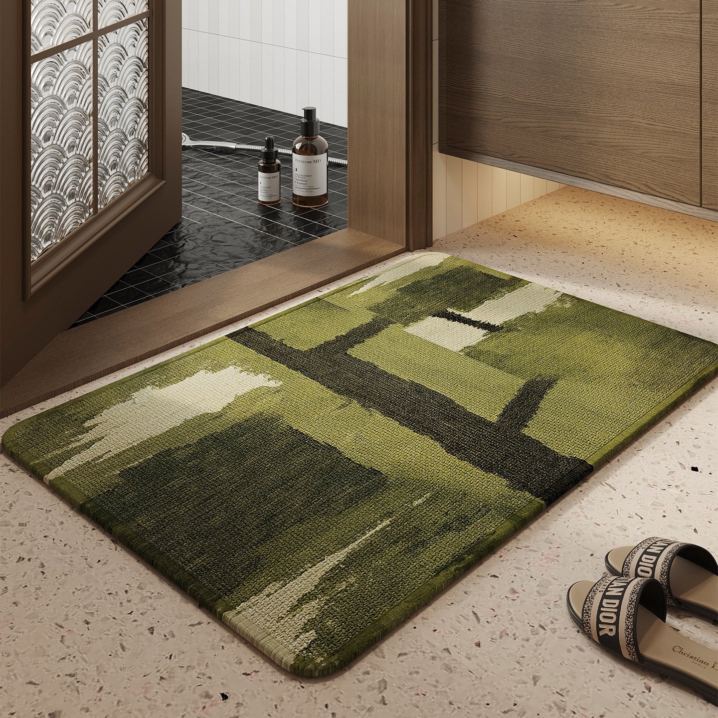 Contemporary Design Area Carpet with Abstract Patterns
