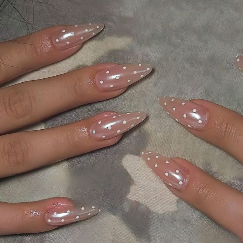 Polka Dot Design Stiletto Press-On Nail Set
